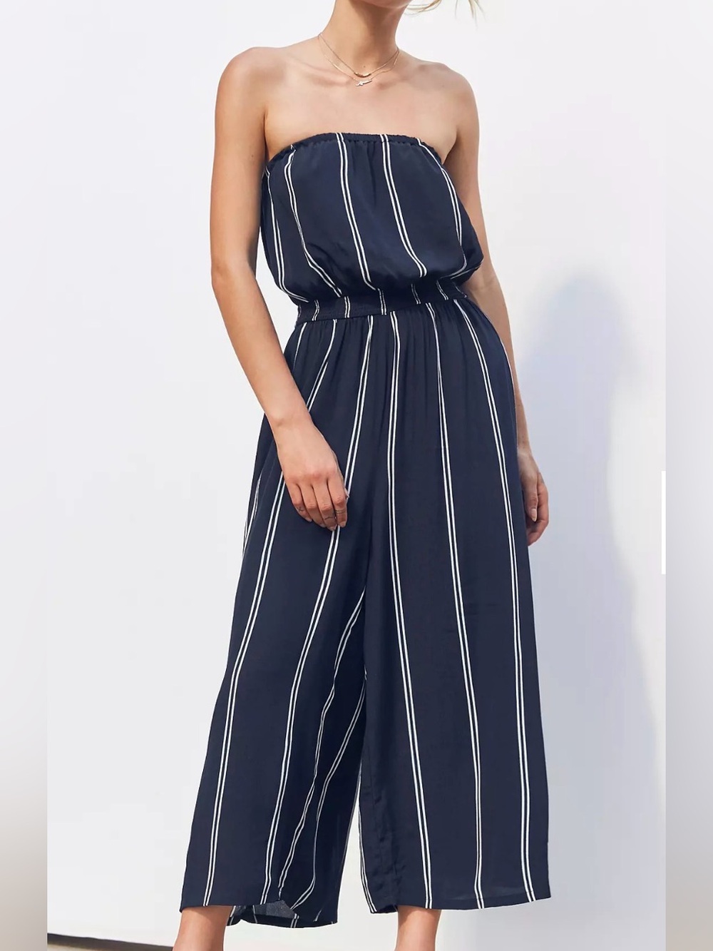 Silence + Noise Jackson Strapless Culotte Jumpsuit Urban Outfitters